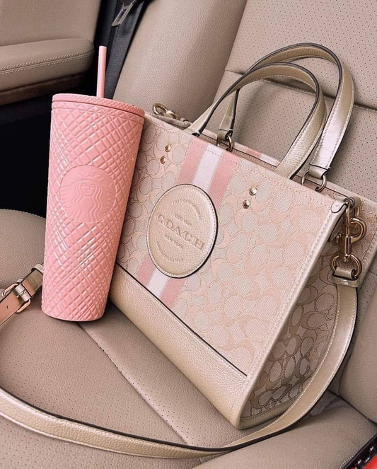 Pink Champagne Satchel Tote
