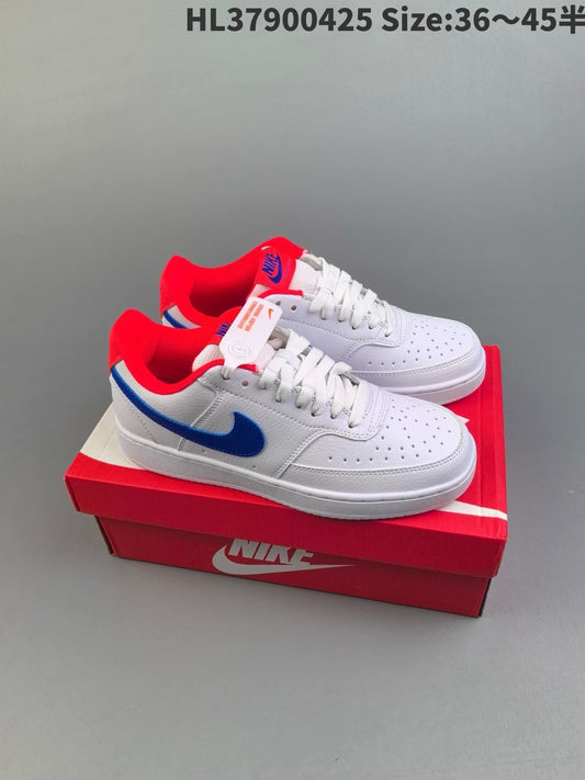 Take The Court Sneakers - Royal & Neon Red Orange