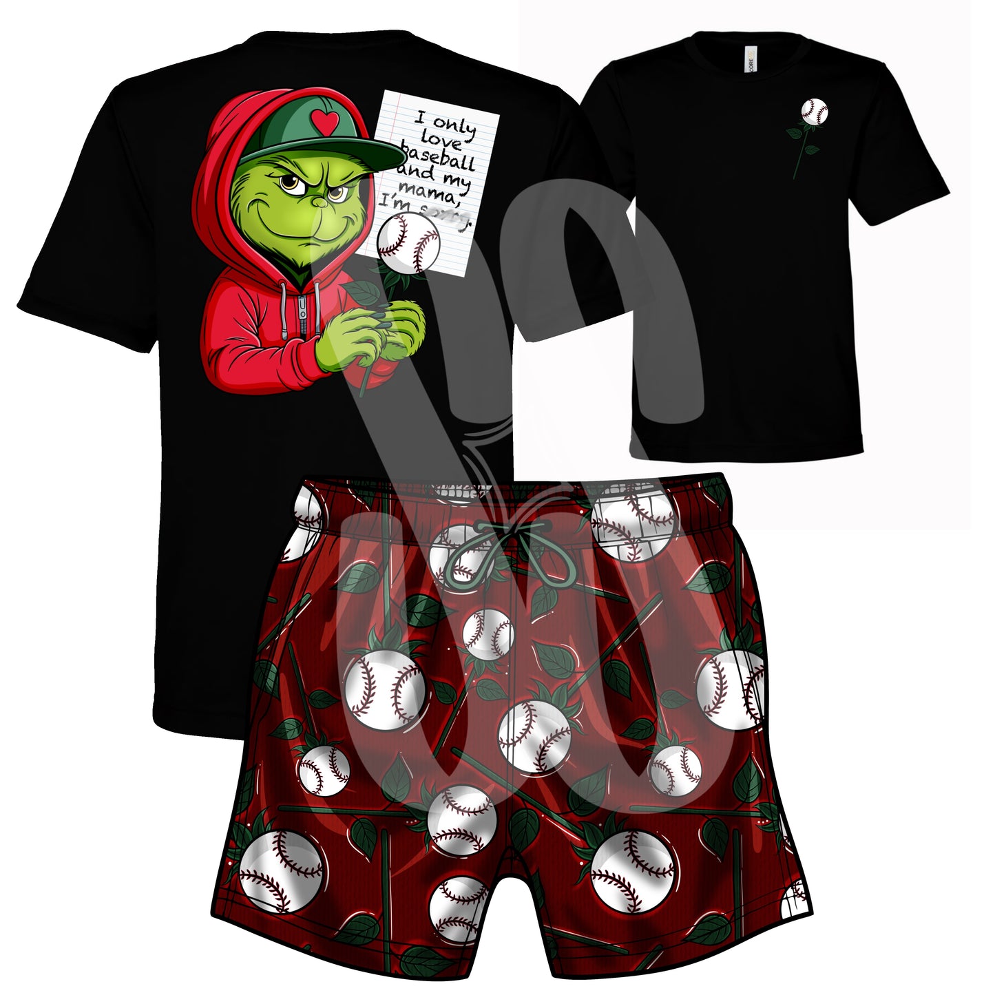 I Only Love Baseball & My Mama Valentines Adult Set (closes 12.7)