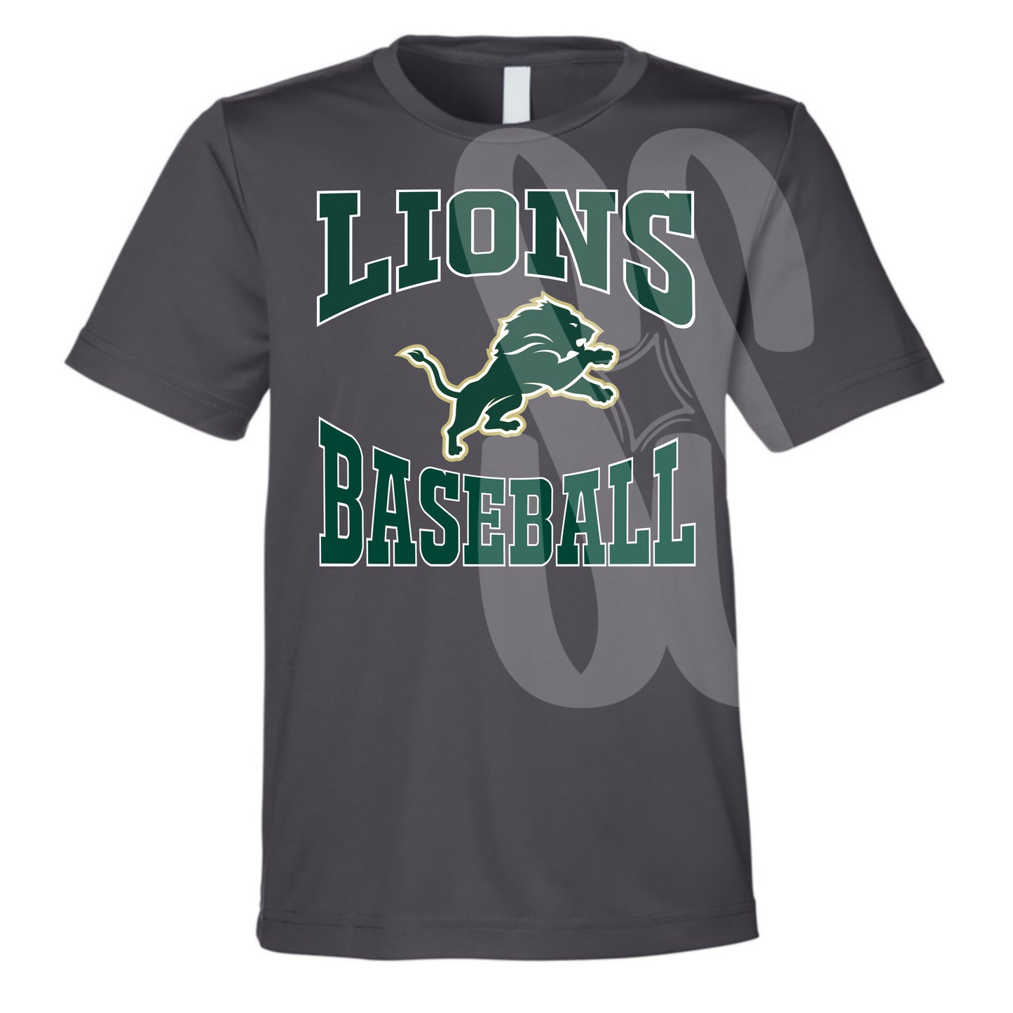 Lions Baseball Varsity Youth Tee Grey
