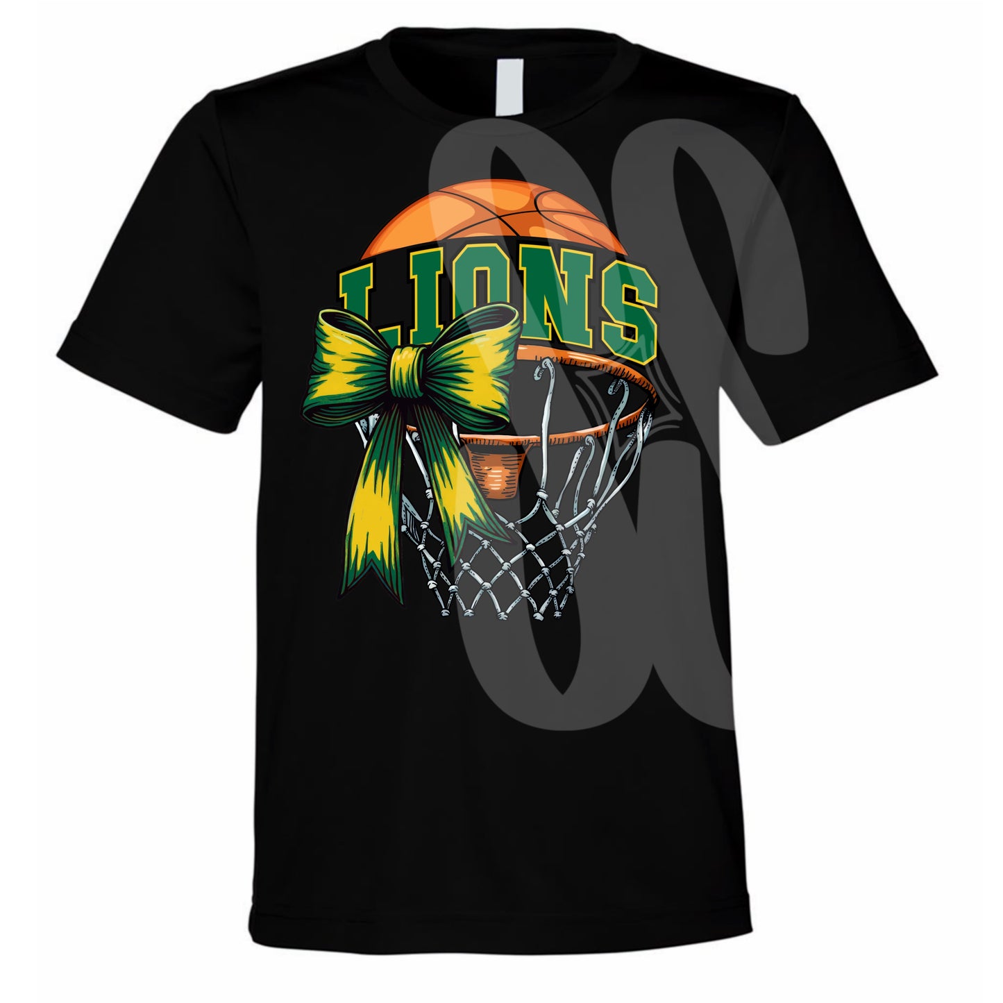 Lions Basketball Bow Youth Tee