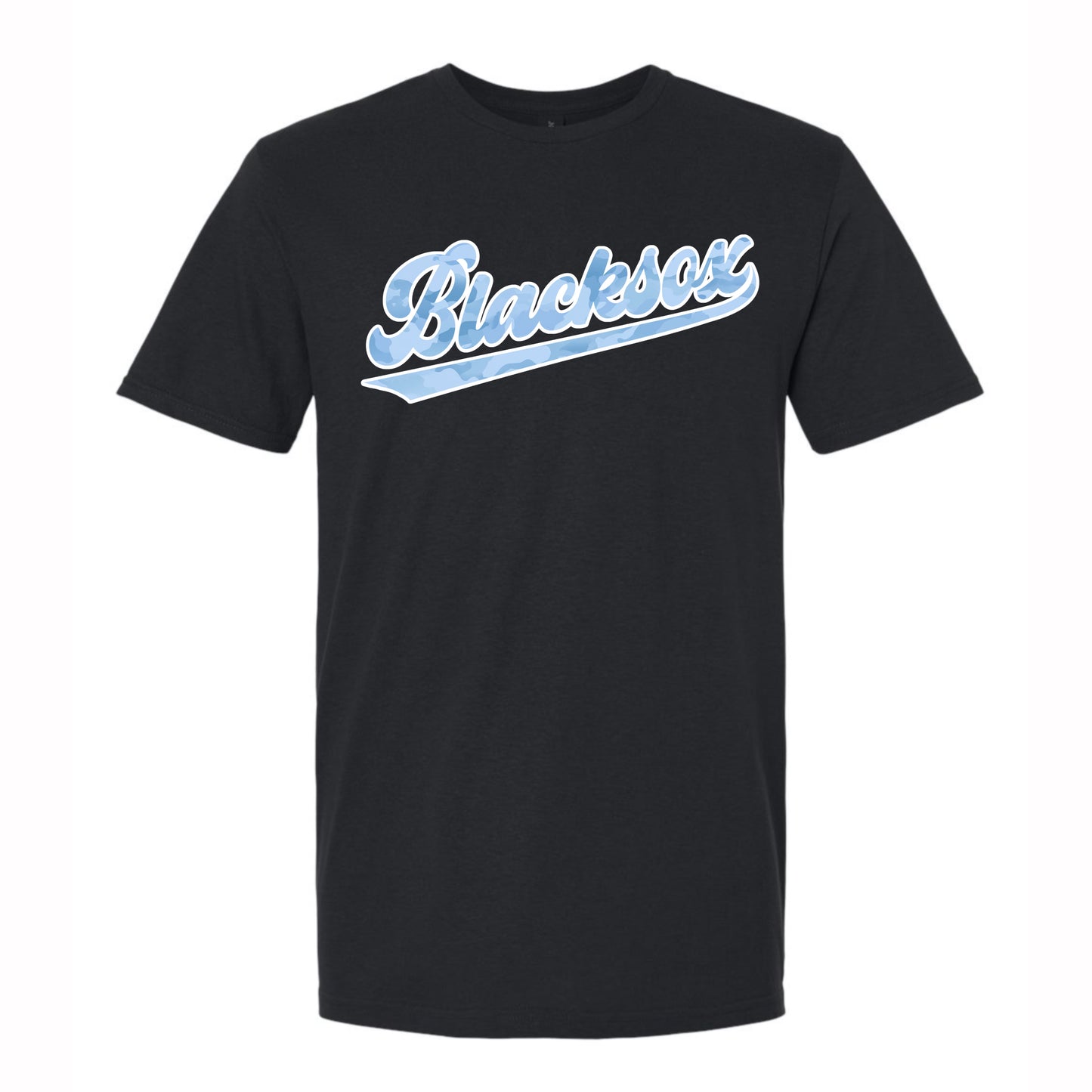 Blue Camo Blacksox Script Youth Tee