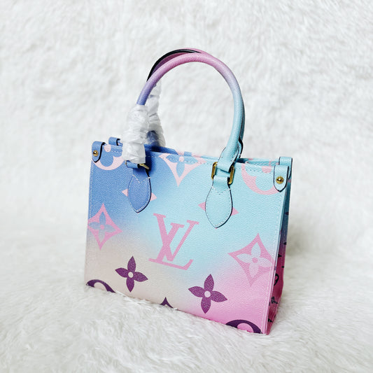 Fashionably Late Tote Bag - Cotton Candy Pastels