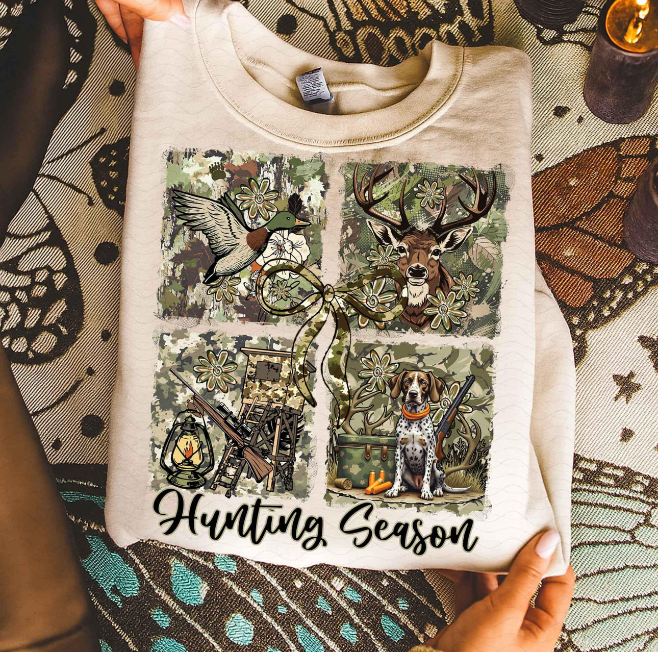 Hunting Season Collage Crewneck Sweatshirt