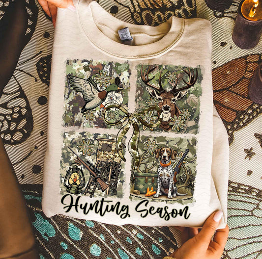 Hunting Season Collage Crewneck Sweatshirt