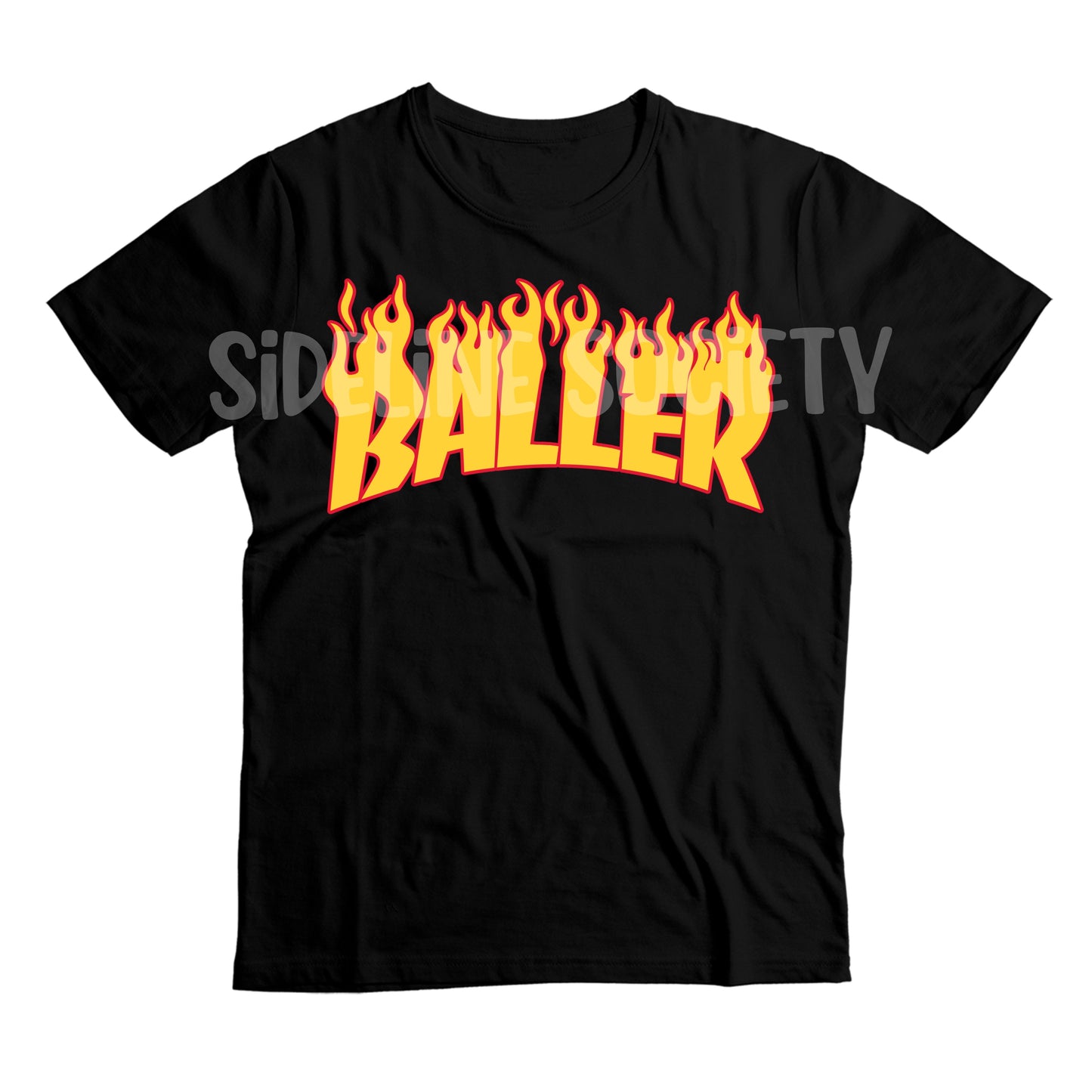 BALLER Flame Tee Adult (Droppin’ Bombs)