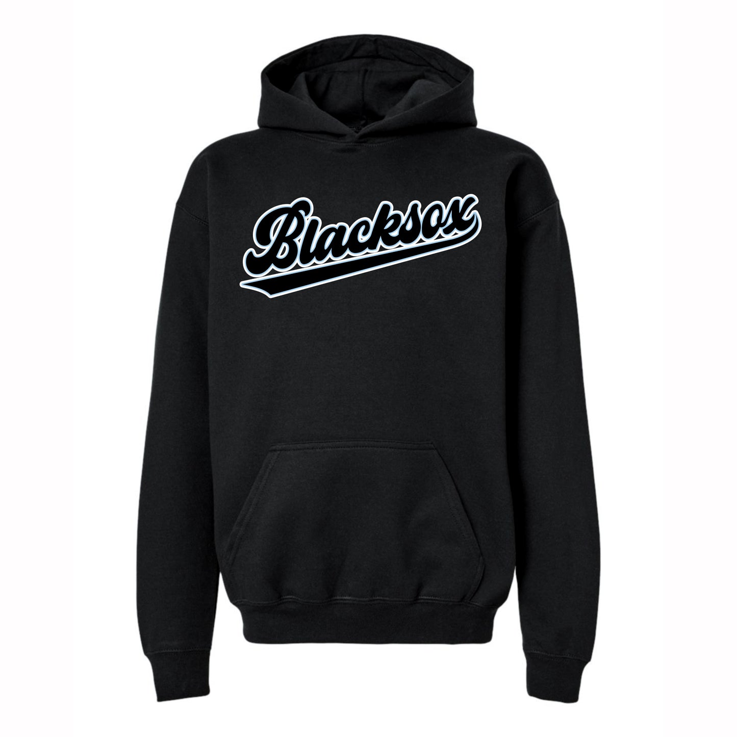 Traditional Blacksox Script Youth Hoodie