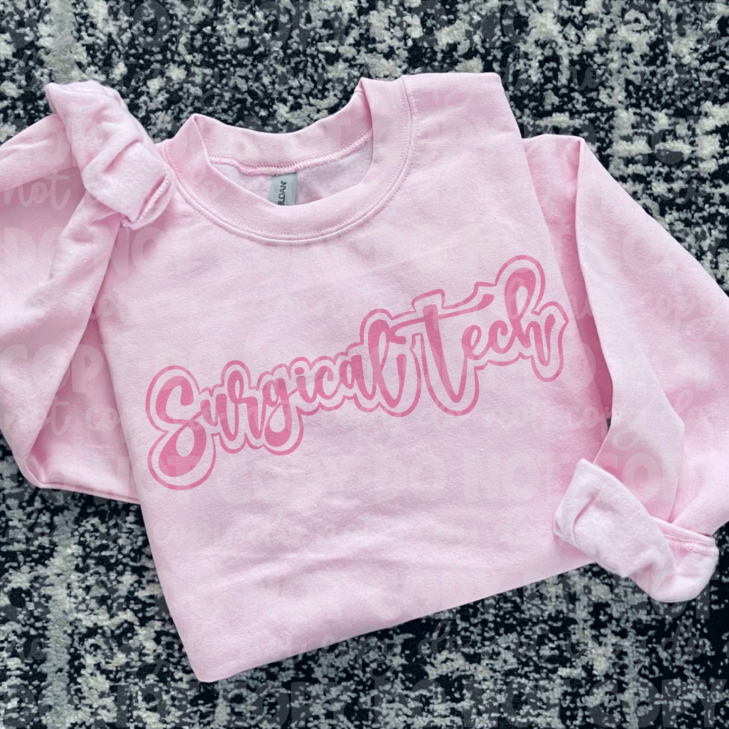 Surgical Tech Monotone Script Adult Crew