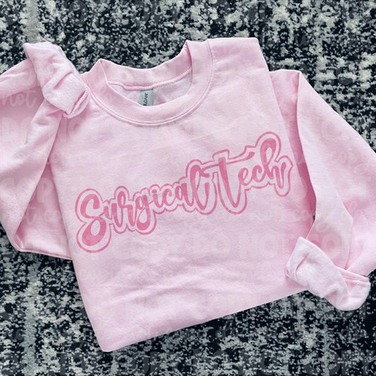 Surgical Tech Monotone Script Adult Crew