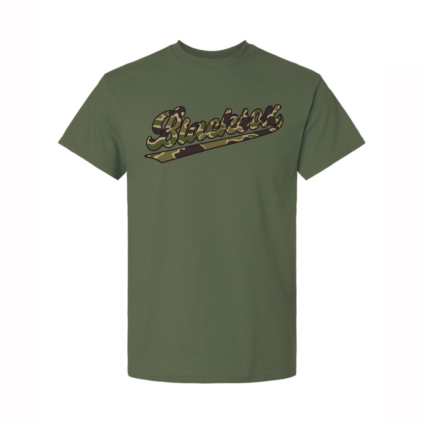 Blacksox Camo Script Adult Tee