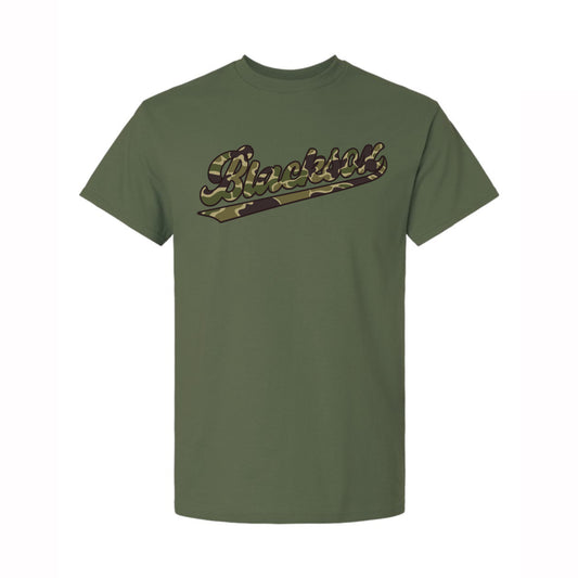 Blacksox Camo Script Adult Tee