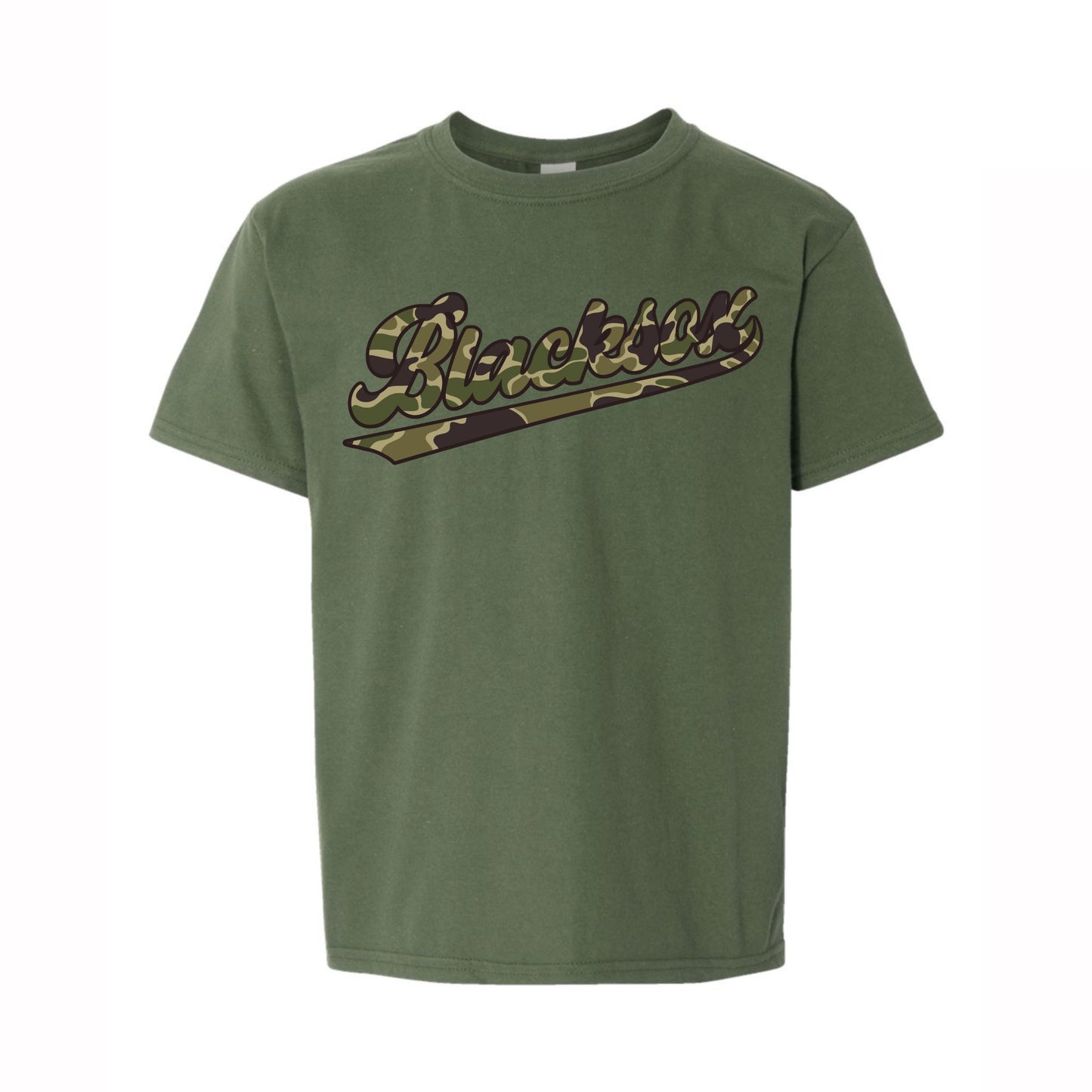 Blacksox Camo Script Youth Tee