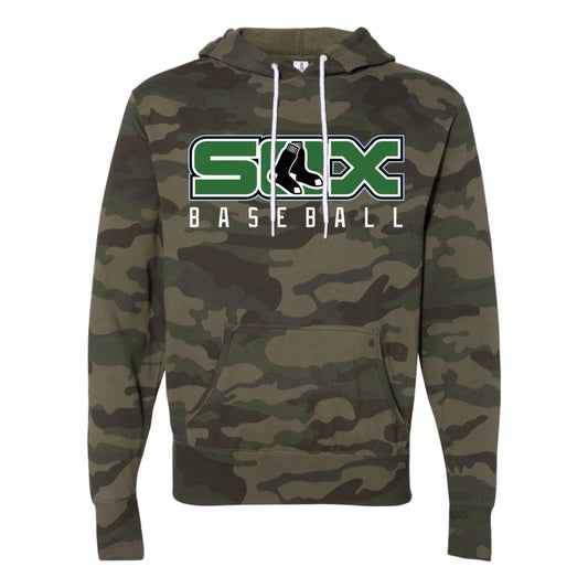 SOX Baseball Logo Forest Camo Adult Hoodie
