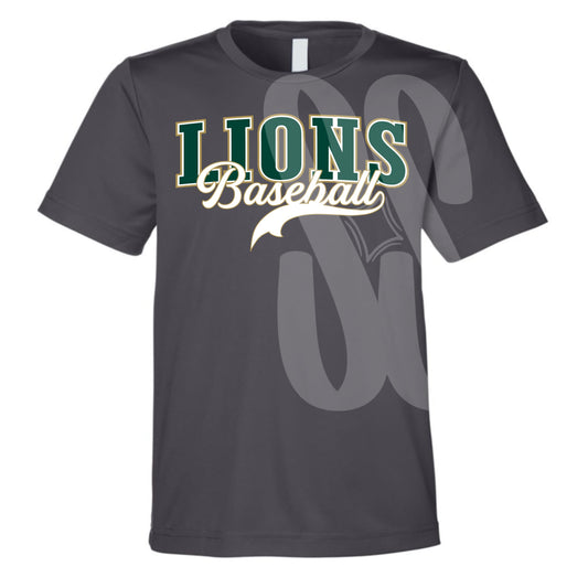 Classic Lions Baseball Youth Tee Grey