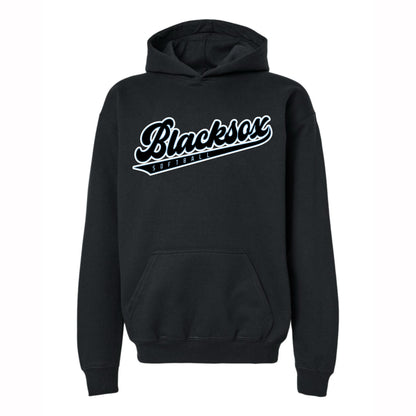 Blacksox Softball Script Youth Hoodie - multiple colors