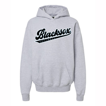 Blacksox Softball Script Youth Hoodie - multiple colors
