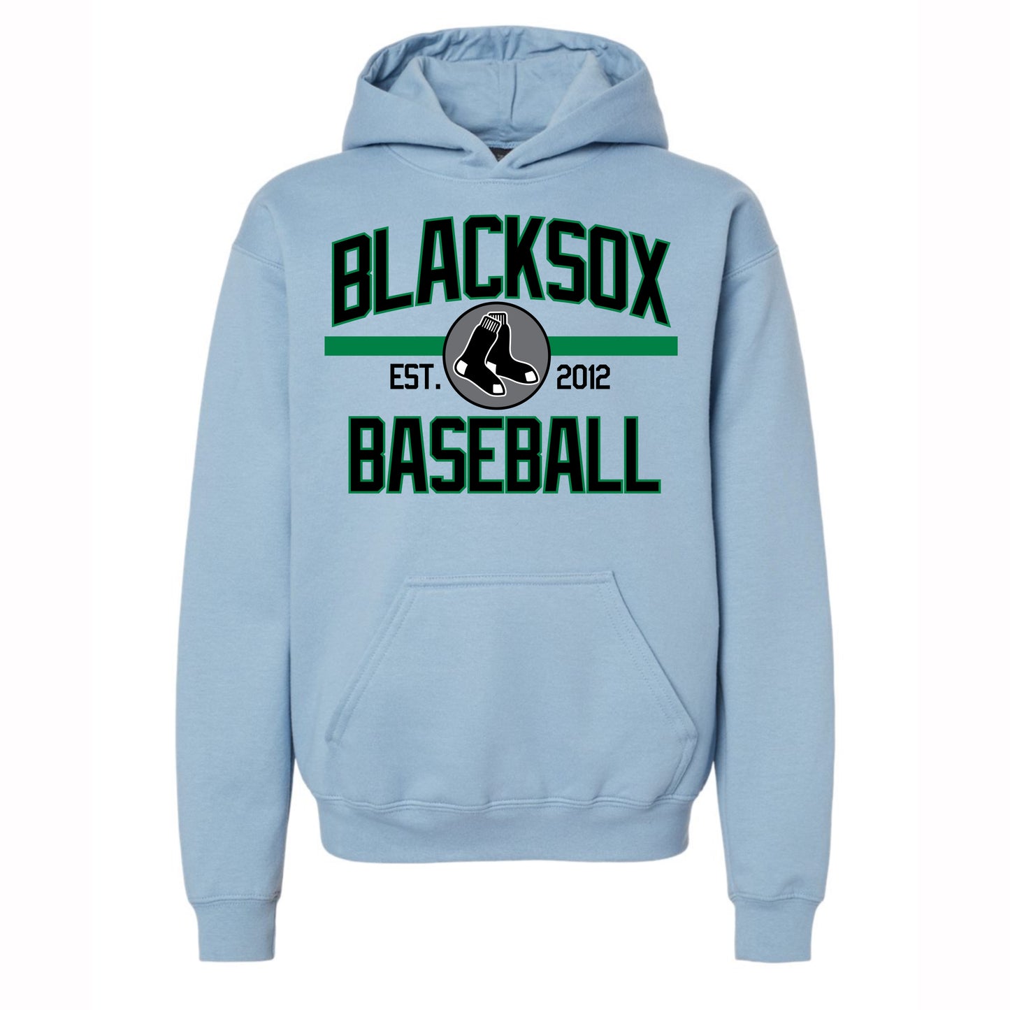 Classic Blacksox Baseball Adult Hoodie - multiple colors