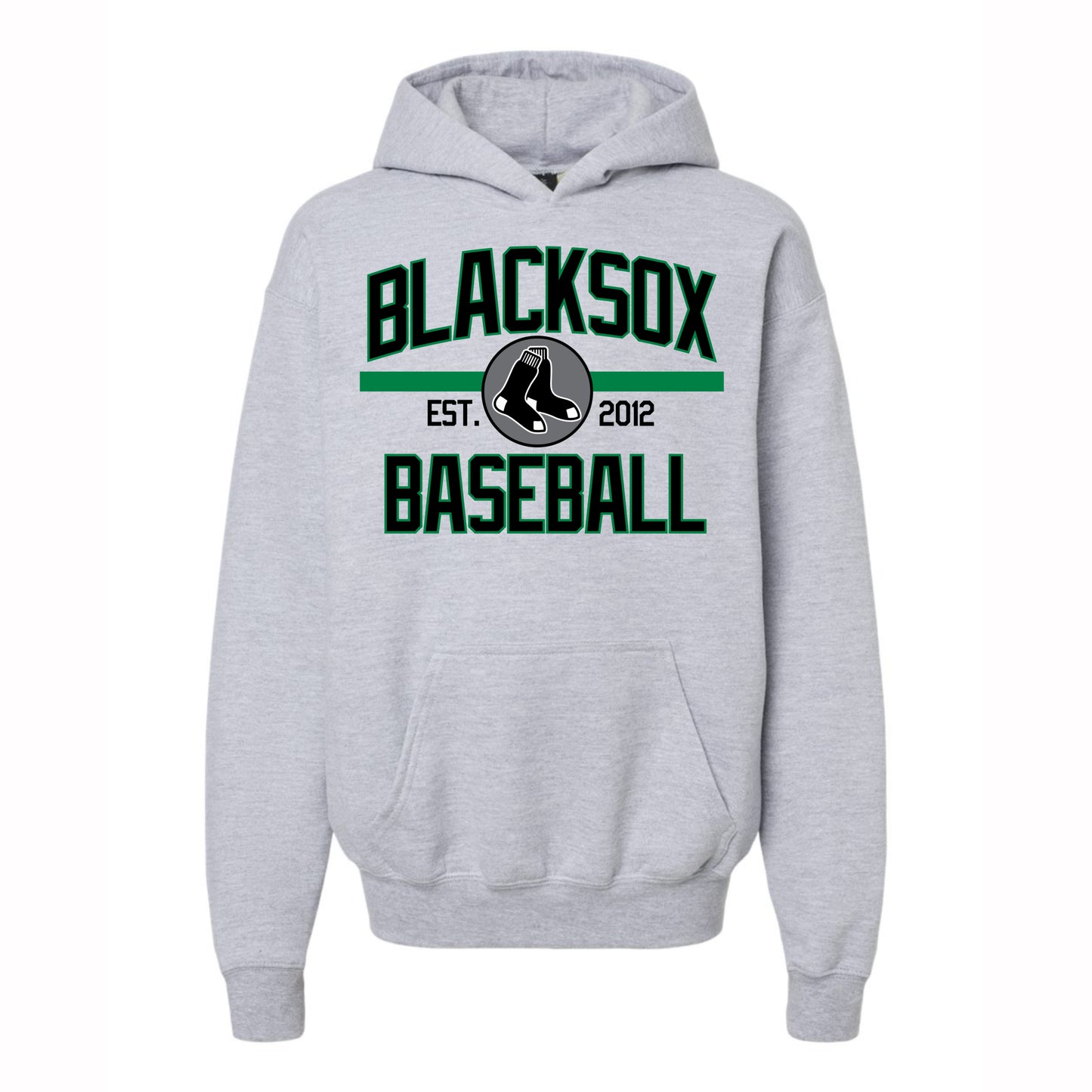 Classic Blacksox Baseball Adult Hoodie - multiple colors