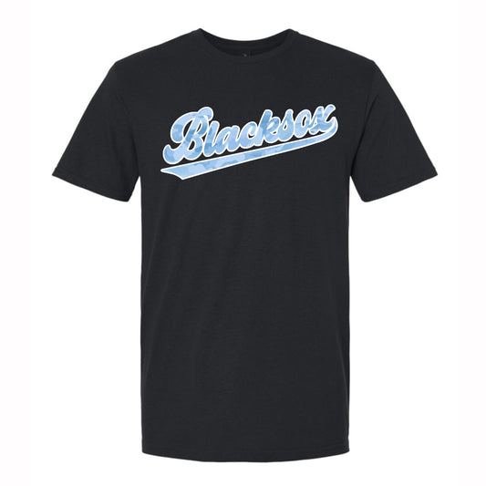 Blue Camo Blacksox Script Youth Tee