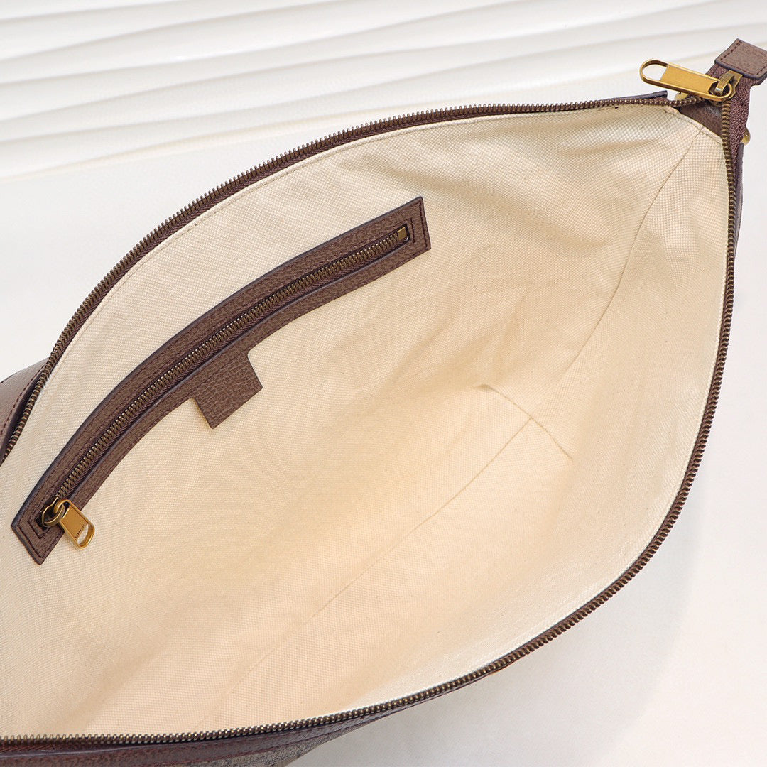 Brown Lattice Messenger Bag