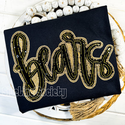 Signature Heirloom Script Stitch Adult Crew - Customizable